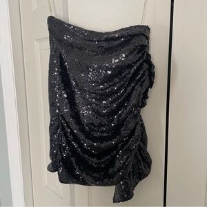 House of CB Jacques Black Sequin Skirt